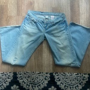 Women's Lucky Brand Flare Leg Jeans w/holes (Women's 14/32)